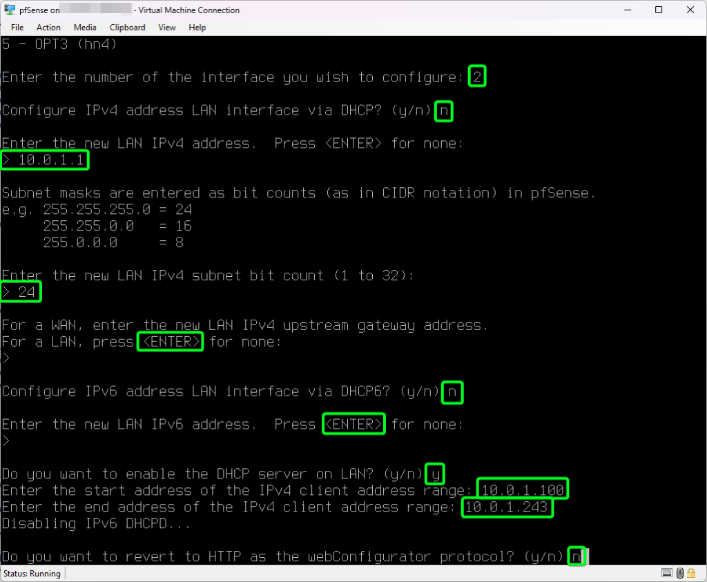 Lan Configuration Option 