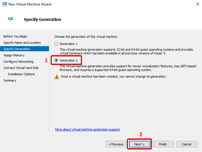 VM generation Selection Process