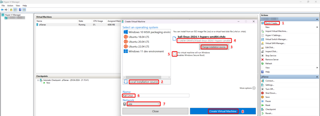 New Kali VM Creation