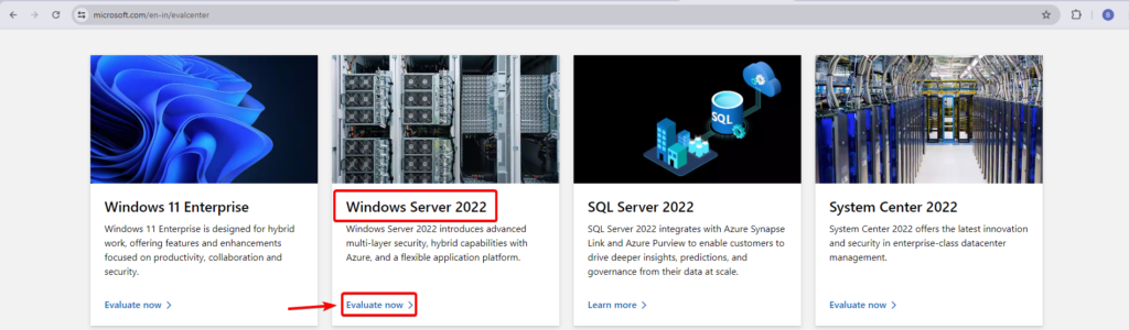 Windows Server 2022 Evaluation