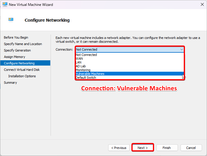 Connection Vulnerable Machines