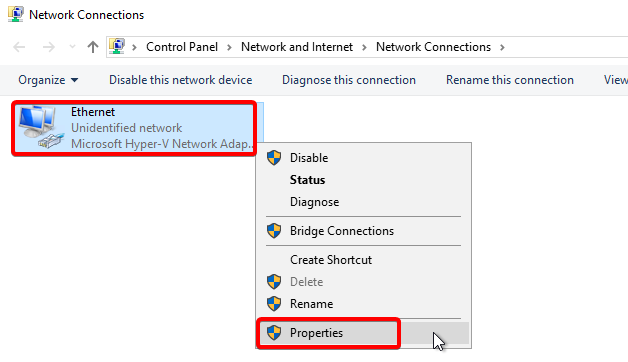 Ethernet Properties