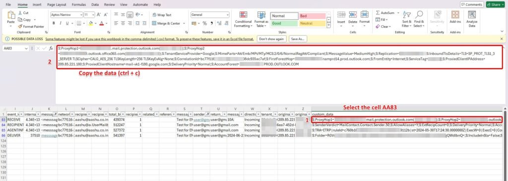 Cell in custom_data