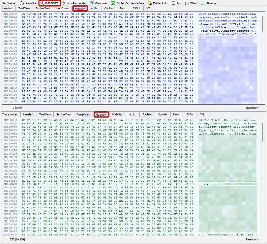 Hex View in fiddler