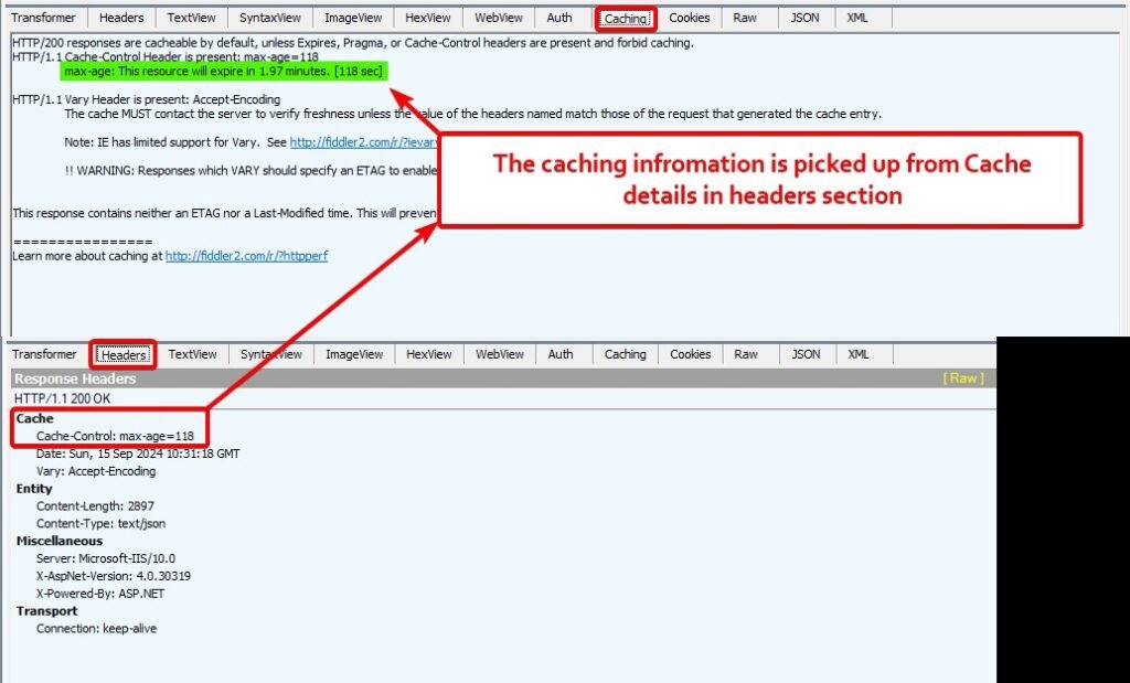 Caching in fiddler